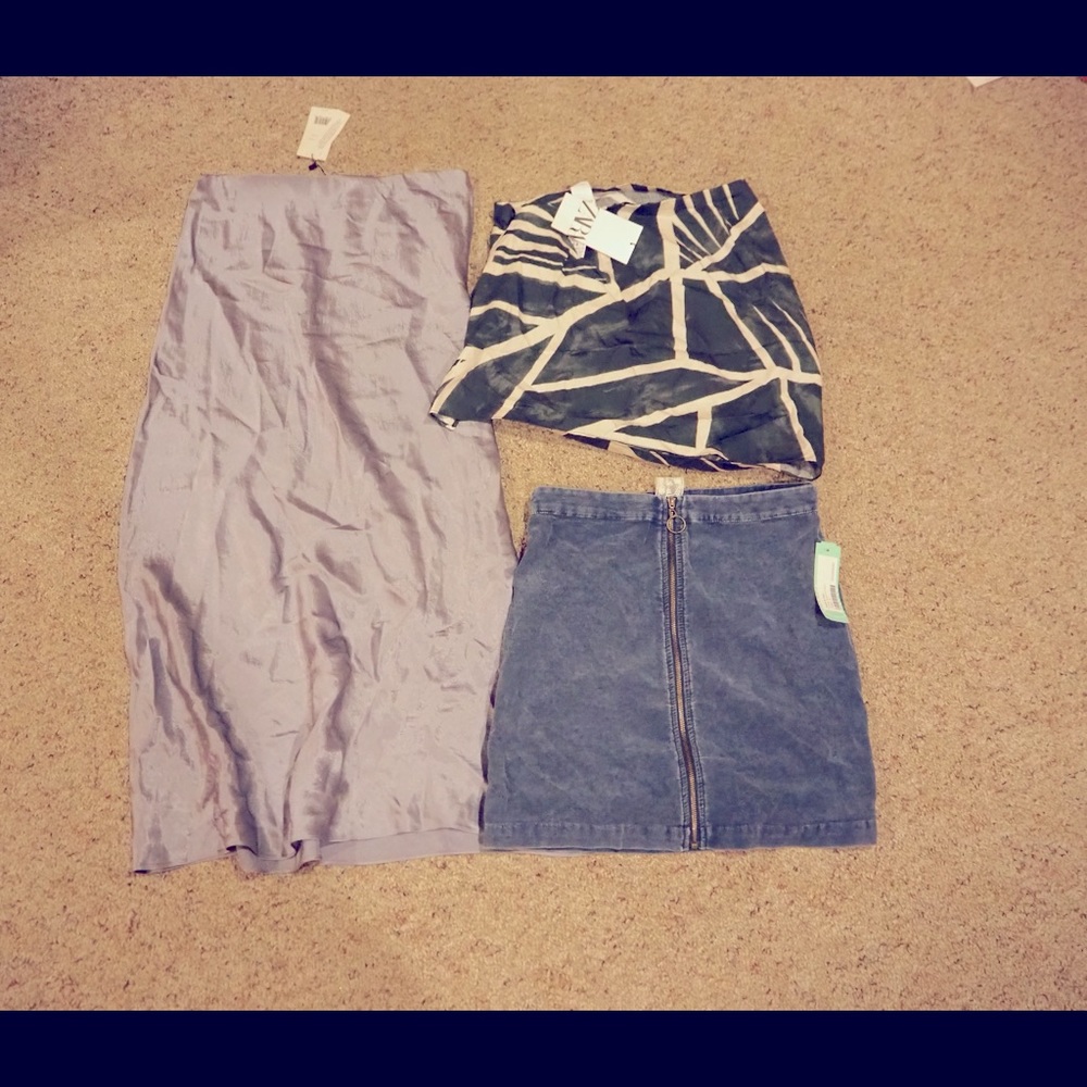 Blue skirt set